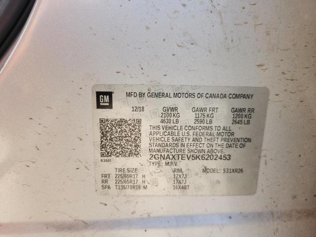2019 CHEVROLET EQUINOX LT - 2GNAXTEV5K6202453