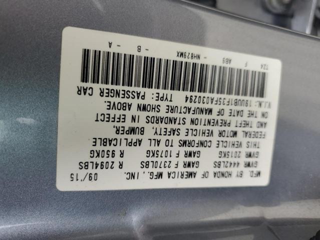 2015 ACURA TLX 19UUB1F35FA030294