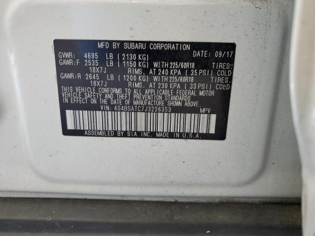 2018 SUBARU OUTBACK TO 4S4BSATC7J3226353