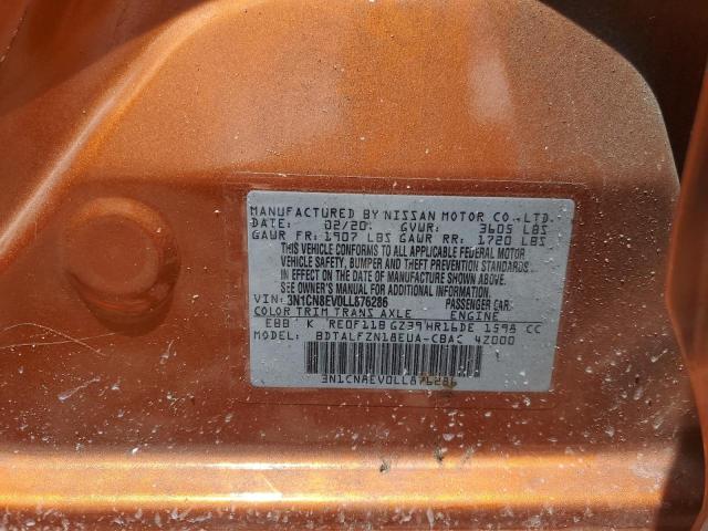 2020 NISSAN VERSA SV 3N1CN8EV0LL876286