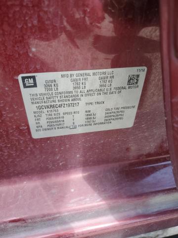 2015 CHEVROLET SILVERADO - 1GCVKREC4FZ197217