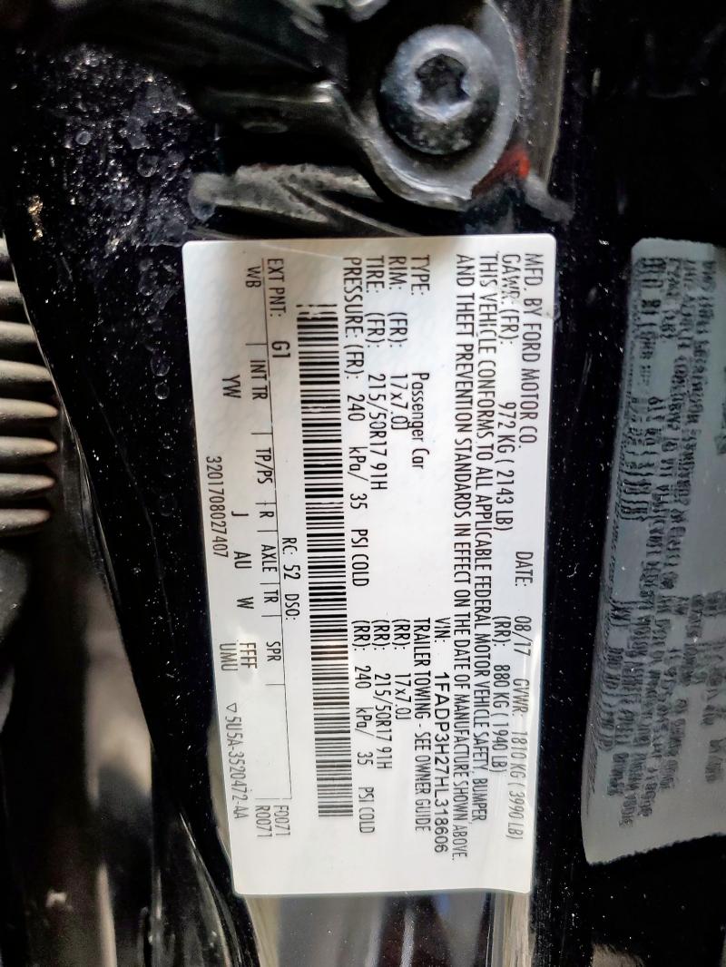 2017 FORD FOCUS SEL - 1FADP3H27HL318606