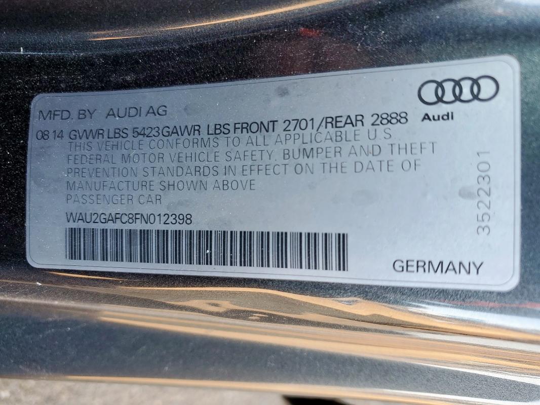 2015 AUDI A7 PRESTIG WAU2GAFC8FN012398