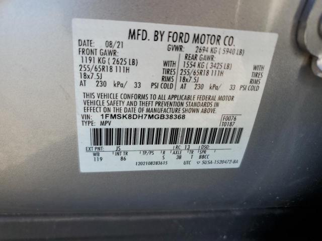 2021 FORD EXPLORER XLT 1FMSK8DH7MGB38368