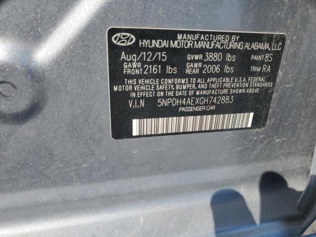 2016 HYUNDAI ELANTRA SE 5NPDH4AEXGH742883