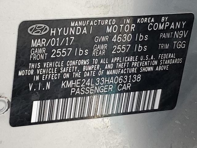 2017 HYUNDAI SONATA HYB KMHE24L33HA063138