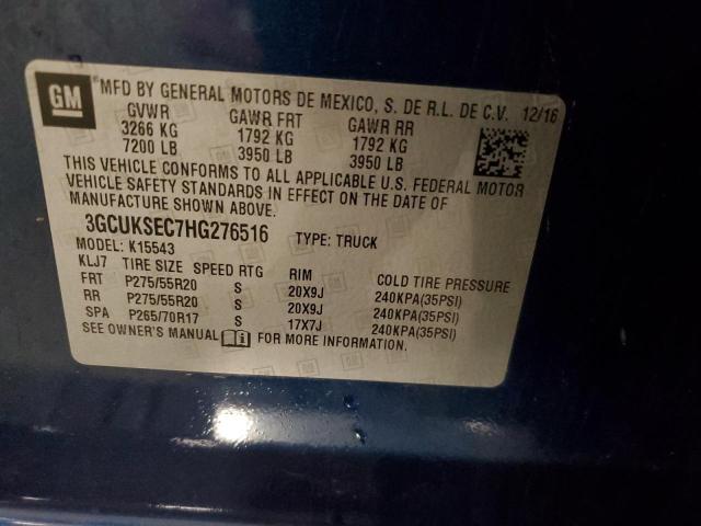 2017 CHEVROLET SILVERADO - 3GCUKSEC7HG276516