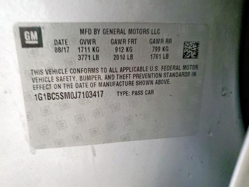 2018 CHEVROLET CRUZE LS 1G1BC5SM0J7103417