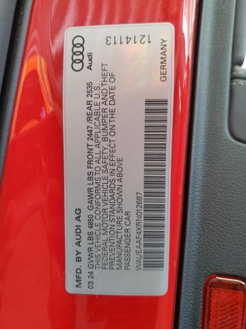 2024 AUDI A4 PREMIUM WAUEAAF4XRN012687