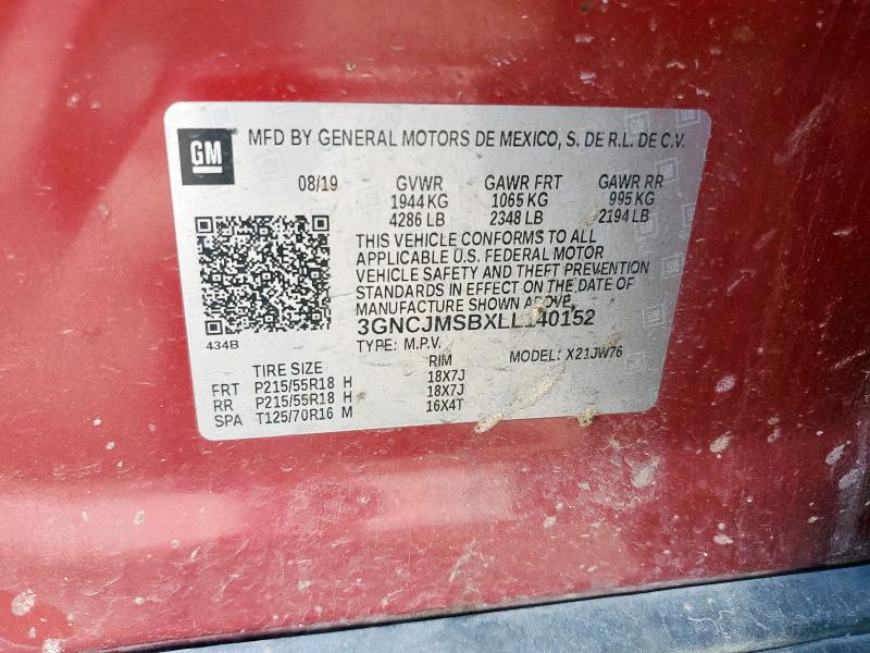 2020 CHEVROLET TRAX PREMI 3GNCJMSBXLL140152