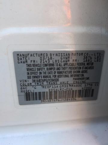 2018 NISSAN SENTRA S 3N1AB7AP6JY284506