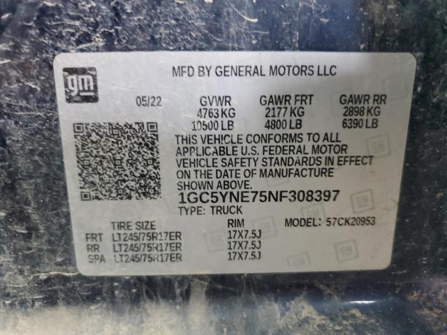 2022 CHEVROLET SILVERADO K2500 HEAVY DUTY LT 1GC5YNE75NF308397