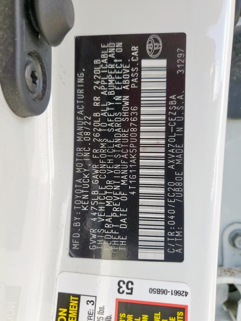 2023 TOYOTA CAMRY SE N - 4T1G11AK5PU087636