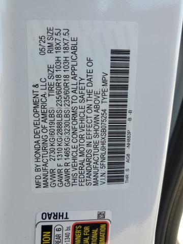 2025 HONDA ODYSSEY EXL 5FNRL6H6XSB075254