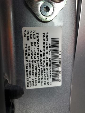 2017 HONDA CR-V LX 7FARW5H36HE005903