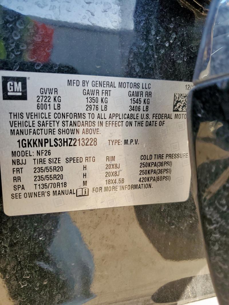 2017 GMC ACADIA DEN 1GKKNPLS3HZ213228