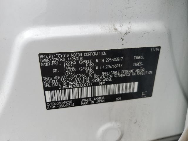 2016 TOYOTA RAV4 HV XL JTMRJREV3GD002177