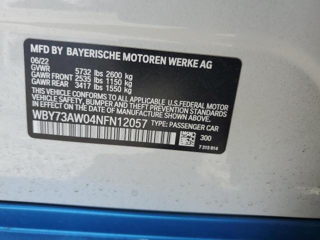 2022 BMW I4 EDRIVE WBY73AW04NFN12057