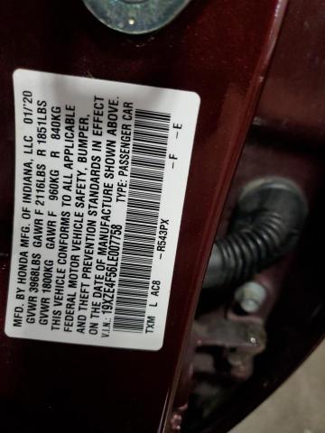 2020 HONDA INSIGHT EX 19XZE4F56LE007758