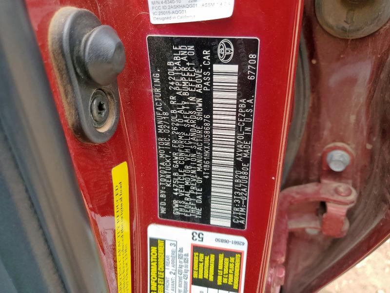 2018 TOYOTA CAMRY XSE - 4T1B61HKXJU586876