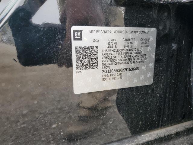 2019 CHEVROLET IMPALA PREMIER 2G1105S30K9153648