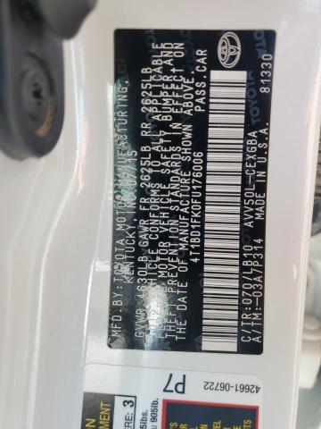 2015 TOYOTA CAMRY HYBR 4T1BD1FK0FU176006