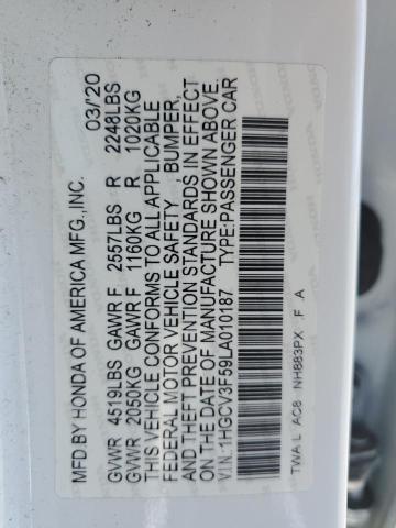 2020 HONDA ACCORD HYB 1HGCV3F59LA010187