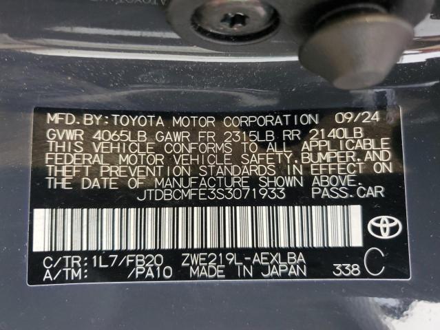 2025 TOYOTA COROLLA LE JTDBCMFE3S3071933