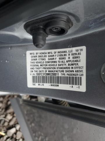 2021 HONDA CIVIC EX - 19XFC1F39ME200011