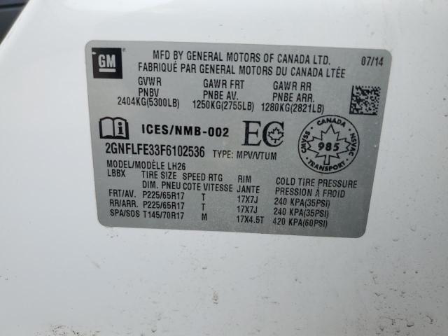 2015 CHEVROLET EQUINOX LT - 2GNFLFE33F6102536