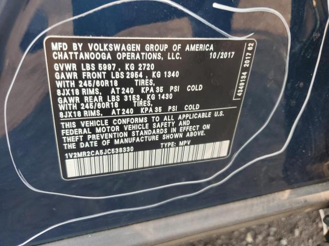 2018 VOLKSWAGEN ATLAS SEL - 1V2MR2CA5JC538330