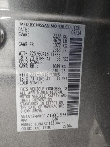 2015 NISSAN ROGUE S - 5N1AT2MVXFC760159