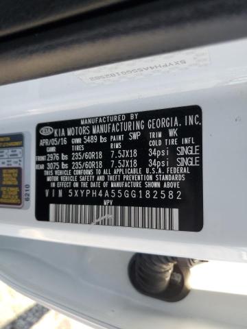 2016 KIA SORENTO EX 5XYPH4A55GG182582