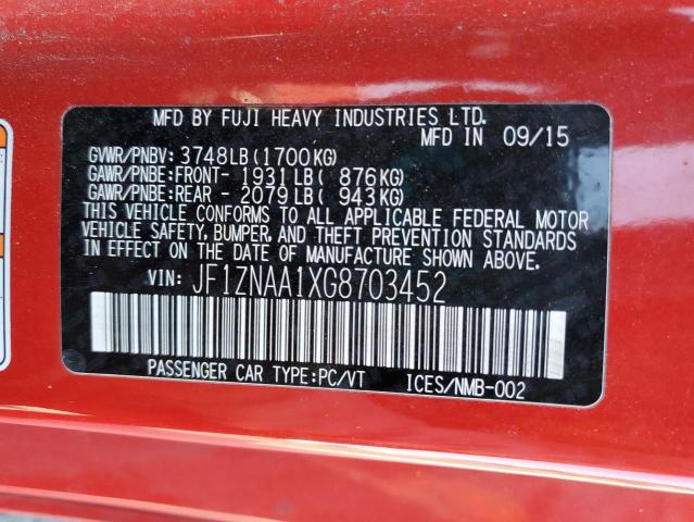 2016 TOYOTA SCION FR-S JF1ZNAA1XG8703452