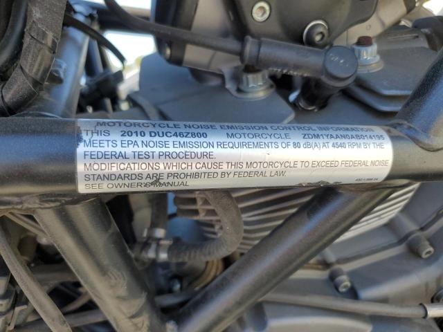 2010 DUCATI HYPERMOTARD 796 ZDM1YAAN0AB014195
