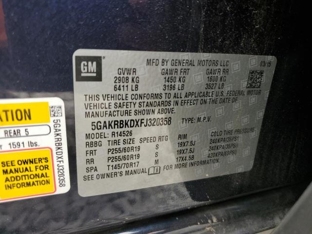 2015 BUICK ENCLAVE 5GAKRBKDXFJ320358