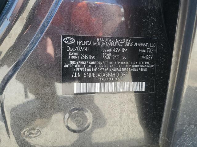 2021 HYUNDAI SONATA SEL 5NPEL4JA3MH101098