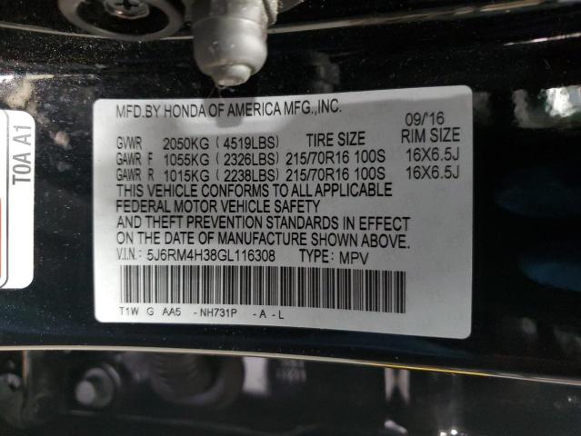 2016 HONDA CR-V LX 5J6RM4H38GL116308