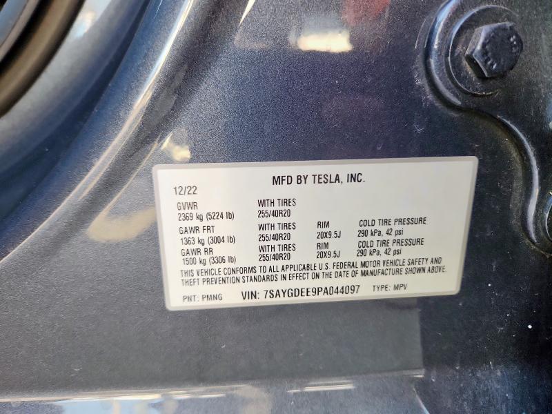 2023 TESLA MODEL Y 7SAYGDEE9PA044097