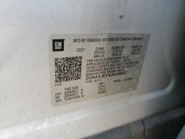 2018 CHEVROLET EQUINOX LT 2GNAXJEV4J6245667