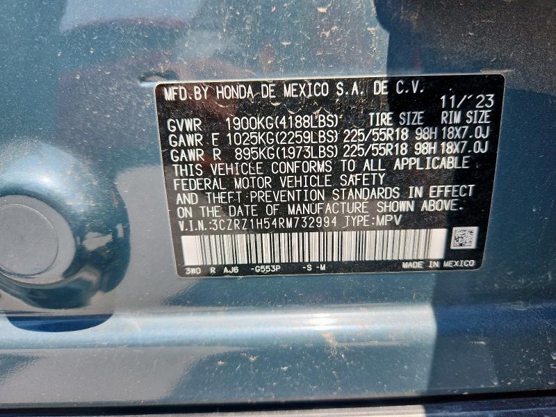 2024 HONDA HR-V SPORT 3CZRZ1H54RM732994