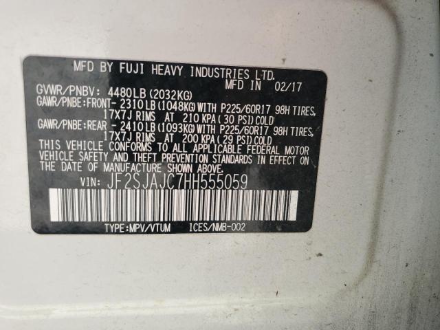 2017 SUBARU FORESTER 2 JF2SJAJC7HH555059