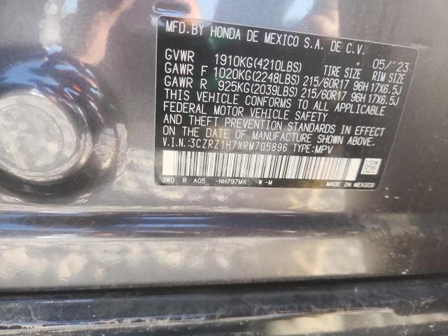 2024 HONDA HR-V EXL 3CZRZ1H7XRM705896