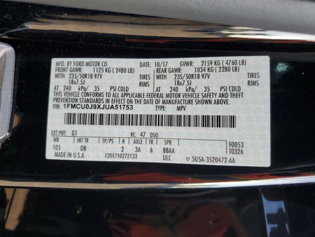 2018 FORD ESCAPE TITANIUM 1FMCU0J9XJUA51753