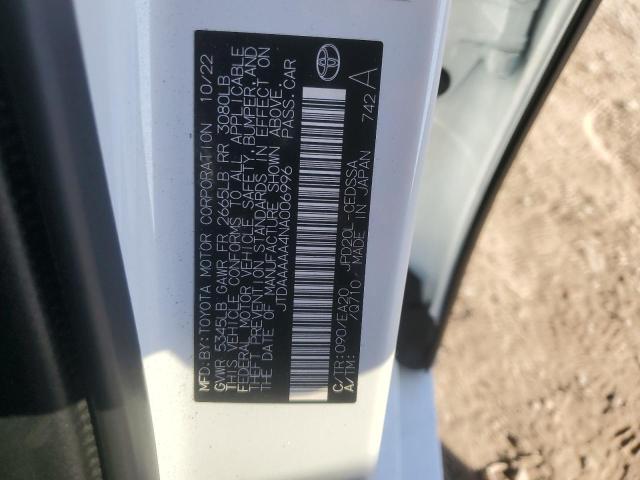 2022 TOYOTA MIRAI LE JTDAAAAA4NA006996