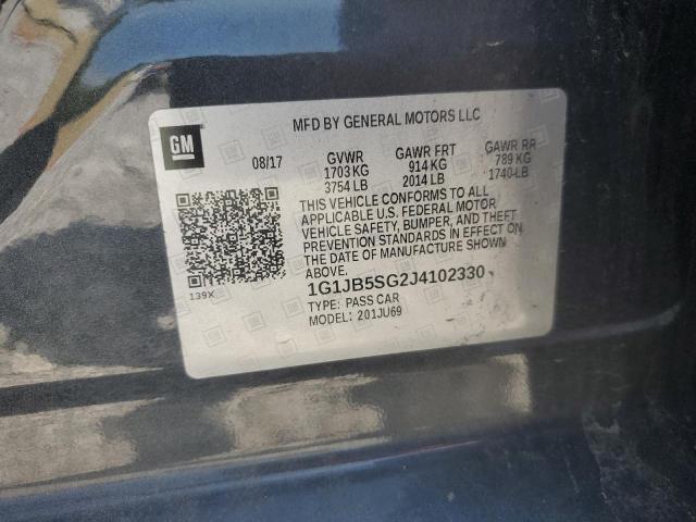2018 CHEVROLET SONIC 1G1JB5SG2J4102330