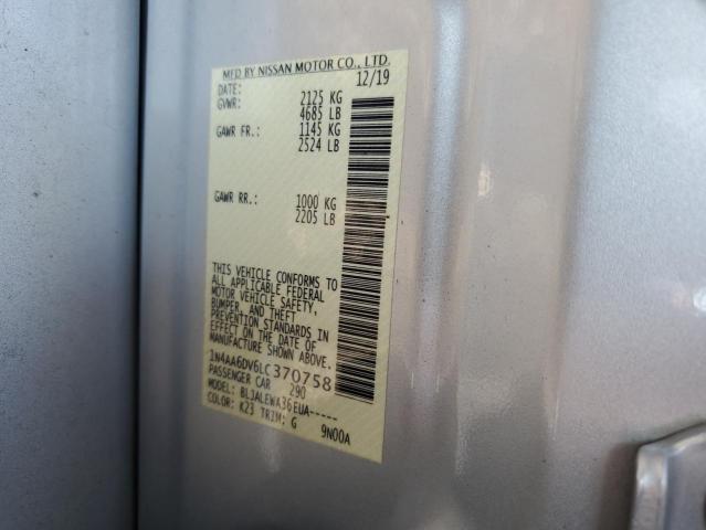 2020 NISSAN MAXIMA SL 1N4AA6DV6LC370758