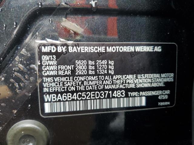 2014 BMW 650 XI GRA - WBA6B4C52ED371483