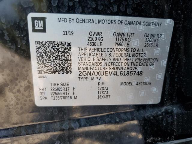 2020 CHEVROLET EQUINOX LT 2GNAXUEV4L6185748