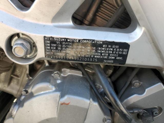 2003 SUZUKI SV1000 SK3 JS1VT54A932101375